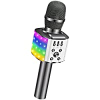 Los mejores  - Micrófono de karaoke Bluetooth-BONAOK Portátil Máquina de Karaoke- Caraoke Microfono Niña- Regalo de cumpleaños- Fiesta…